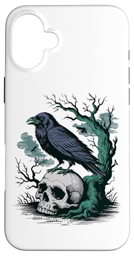Rabe sitzt auf Schädel Odin Wikinger nordische Mythologie Hülle für iPhone 16 Plus von nordische Kultur und Nordmänner Designs