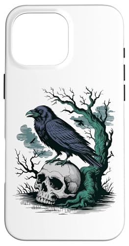 Rabe sitzt auf Schädel Odin Wikinger nordische Mythologie Hülle für iPhone 16 Pro Max von nordische Kultur und Nordmänner Designs