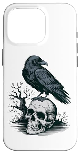 Rabe sitzt auf Schädel Odin Wikinger nordische Mythologie Hülle für iPhone 16 Pro von nordische Kultur und Nordmänner Designs