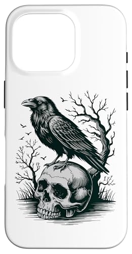 Rabe sitzt auf Schädel Odin Wikinger nordische Mythologie Hülle für iPhone 16 Pro Rabe sitzt auf Schädel Odin Wikinger nordische Mythologie Hülle für iPhone 16 Pro von nordische Kultur und Nordmänner Designs