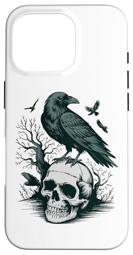 Rabe sitzt auf Schädel Odin Wikinger nordische Mythologie Hülle für iPhone 16 Pro von nordische Kultur und Nordmänner Designs