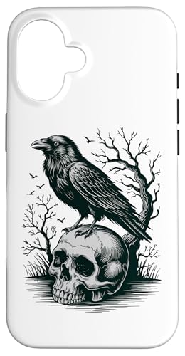 Rabe sitzt auf Schädel Odin Wikinger nordische Mythologie Hülle für iPhone 16 von nordische Kultur und Nordmänner Designs