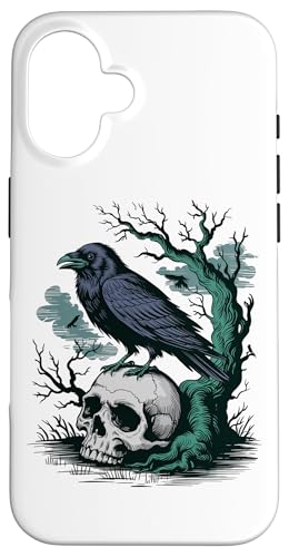 Rabe sitzt auf Schädel Odin Wikinger nordische Mythologie Hülle für iPhone 16 von nordische Kultur und Nordmänner Designs