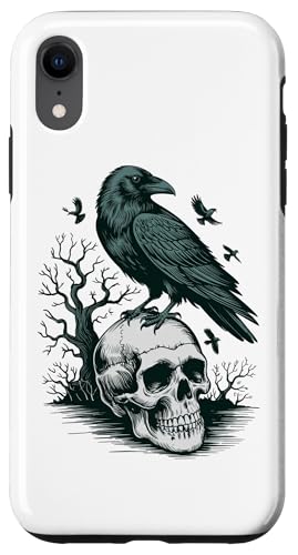 Rabe sitzt auf Schädel Odin Wikinger nordische Mythologie Hülle für iPhone XR von nordische Kultur und Nordmänner Designs