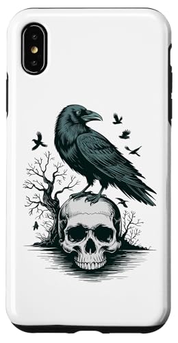 Rabe sitzt auf Schädel Odin Wikinger nordische Mythologie Hülle für iPhone XS Max von nordische Kultur und Nordmänner Designs