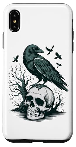 Rabe sitzt auf Schädel Odin Wikinger nordische Mythologie Hülle für iPhone XS Max von nordische Kultur und Nordmänner Designs