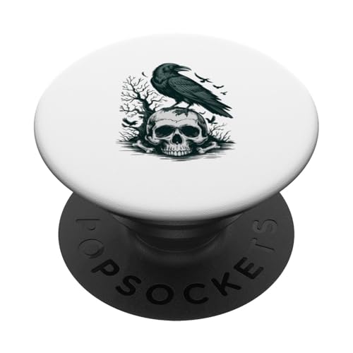 Rabe sitzt auf Schädel Odin Wikinger nordische Mythologie PopSockets Klebender PopGrip Rabe sitzt auf Schädel Odin Wikinger nordische Mythologie PopSockets Klebender PopGrip von nordische Kultur und Nordmänner Designs