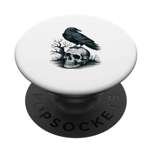 Rabe sitzt auf Schädel Odin Wikinger nordische Mythologie PopSockets Klebender PopGrip Rabe sitzt auf Schädel Odin Wikinger nordische Mythologie PopSockets Klebender PopGrip von nordische Kultur und Nordmänner Designs