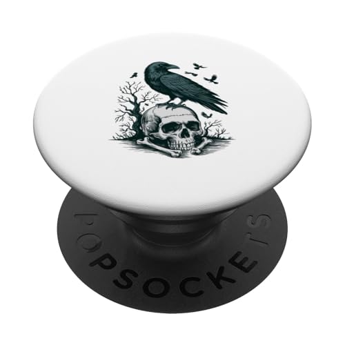 Rabe sitzt auf Schädel Odin Wikinger nordische Mythologie PopSockets Klebender PopGrip Rabe sitzt auf Schädel Odin Wikinger nordische Mythologie PopSockets Klebender PopGrip von nordische Kultur und Nordmänner Designs
