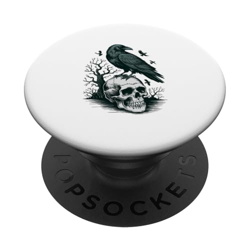 Rabe sitzt auf Schädel Odin Wikinger nordische Mythologie PopSockets Klebender PopGrip Rabe sitzt auf Schädel Odin Wikinger nordische Mythologie PopSockets Klebender PopGrip von nordische Kultur und Nordmänner Designs