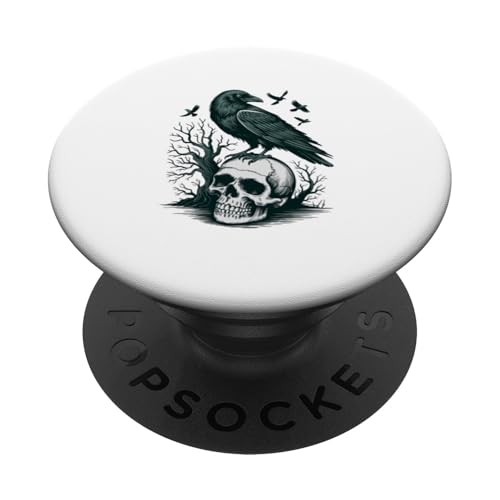 Rabe sitzt auf Schädel Odin Wikinger nordische Mythologie PopSockets Klebender PopGrip Rabe sitzt auf Schädel Odin Wikinger nordische Mythologie PopSockets Klebender PopGrip von nordische Kultur und Nordmänner Designs