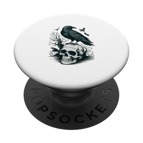 Rabe sitzt auf Schädel Odin Wikinger nordische Mythologie PopSockets Klebender PopGrip Rabe sitzt auf Schädel Odin Wikinger nordische Mythologie PopSockets Klebender PopGrip von nordische Kultur und Nordmänner Designs