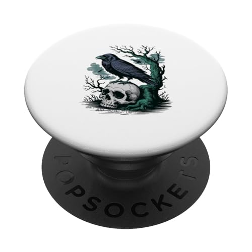 Rabe sitzt auf Schädel Odin Wikinger nordische Mythologie PopSockets Klebender PopGrip Rabe sitzt auf Schädel Odin Wikinger nordische Mythologie PopSockets Klebender PopGrip von nordische Kultur und Nordmänner Designs