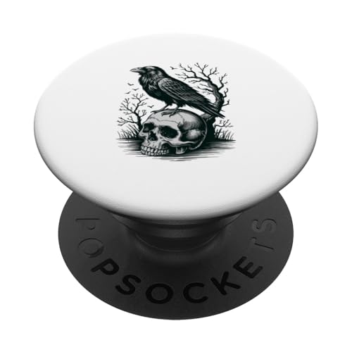 Rabe sitzt auf Schädel Odin Wikinger nordische Mythologie PopSockets Klebender PopGrip Rabe sitzt auf Schädel Odin Wikinger nordische Mythologie PopSockets Klebender PopGrip von nordische Kultur und Nordmänner Designs
