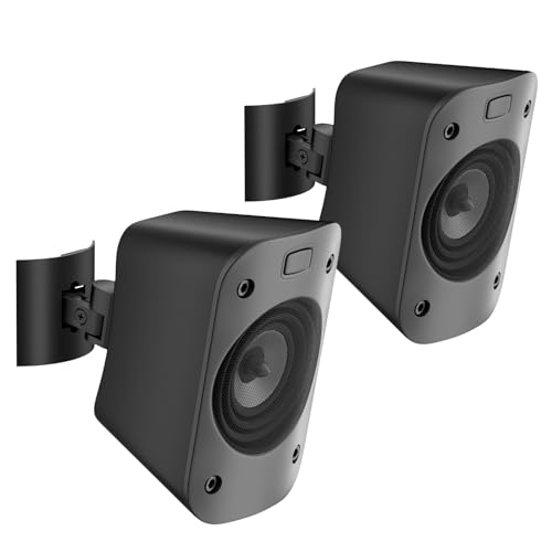 YIWAN Wand- und Deckenhalterung für Logitech Z906 5.1 Surround Sound Syestem Satellitenlautsprecher, neig- und schwenkbar, 2 Stück YIWAN Wand- und Deckenhalterung für Logitech Z906 5.1 Surround Sound Syestem Satellitenlautsprecher, neig- und schwenkbar, 2 Stück von notiela