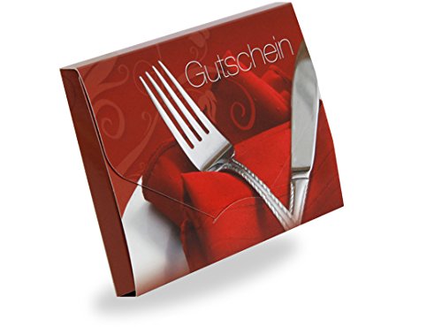 Gutscheinkarten Cute Case (10 Stück) - Gutscheine für Restaurants, Dinner, Gaststätten - außergewöhnliche Form als kleine Geschenkbox! von notizblock24