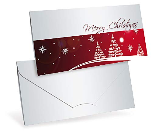 Premium Gutscheinkarten (10 Stück) für Weihnachten, Nikolaus - verschließbare Faltkarte, DIN lang von notizblock24