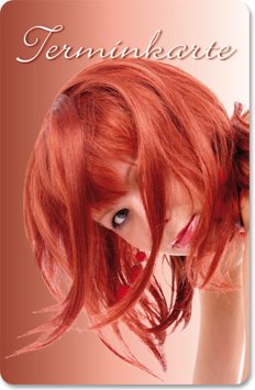 Terminkarten (100 Stück) für Friseur, Hairstyling, Kosmetik - Terminkarte"red angel" von notizblock24