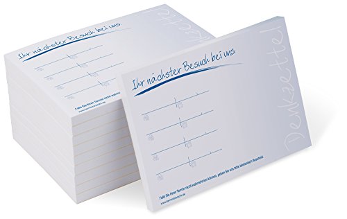 Terminzettel Classic #3 blau (10 Blöcke) je 50 Terminzettel für Ärzte, Physio, Massage, Kliniken von notizblock24