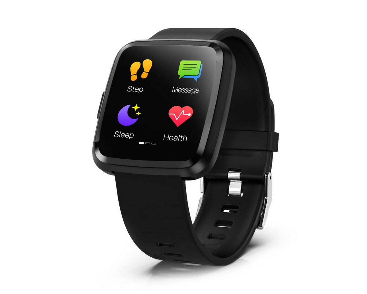 novasmart Fitness-Tracker runR III Smartwatch FitnessTracker HD-Bildschirm Sportuhr Android, iOS, mit schwarzem Edelstahl-Armband novasmart Fitness-Tracker runR III Smartwatch FitnessTracker HD-Bildschirm Sportuhr Android, iOS, mit schwarzem Edelstahl-Armband von novasmart
