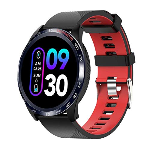 novasmart - runR IV Smartwatch, Fitnesstracker, Aktivitätstracker, Smart Band mit Farbdisplay, Herzfrequenz- und Blutdruckmessungen, Schlafmonitor, Kalorienzähler, Schrittzähler - Schwarz/Rot von novasmart