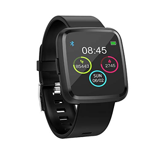 runR III Smartwatch Fitness Tracker HD-Farbbildschirm Fitness Armband Uhr mit Pulsmesser, Schlafmonitor, Sportuhr, Schrittzähler für Android und iOS, Sport, schwarz von novasmart