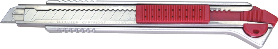 NT Cutter A-1000RP, Aluminium-Gehäuse, 9 mm, silber/rot von nt cutter