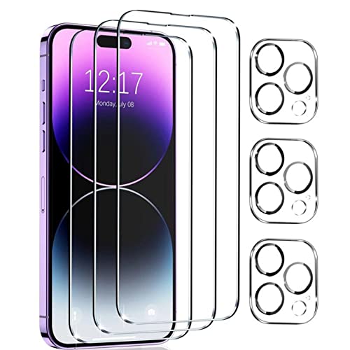 [3+3 Stück] Schutzfolie für iPhone 12 Pro Max und Kameraschutz, 9H Härte Displayschutzfolie Vollständige Deckung Gehärtetem Glas Folie Panzer Schutz für iPhone 12 Pro Max - Anti-Kratzer, Bläschenfrei von nulala