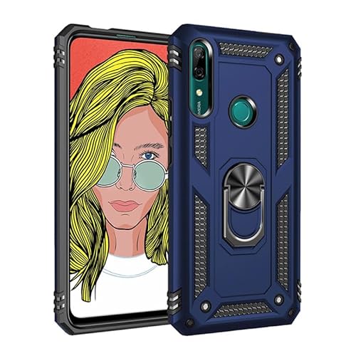 Hülle Kompatibel mit Huawei Honor 9X, Militär Standard Stoßfest Handyhülle Case Hybrid Metall Ring Halter Schutzhülle Handy Hüllen Cover für Huawei Honor 9X von nulala