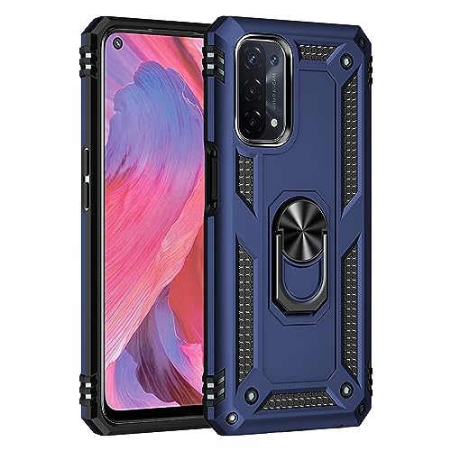 Hülle Kompatibel mit Oppo Reno5 F, Militär Standard Stoßfest Handyhülle Case Hybrid Metall Ring Halter Schutzhülle Cover für Oppo Reno5 F von nulala