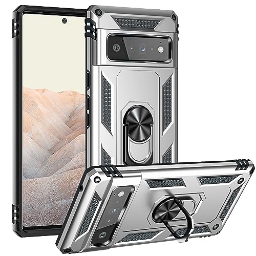 nulala Hülle Kompatibel mit Google Pixel 5, Militär Standard Stoßfest Handyhülle Case Hybrid Metall Ring Halter Schutzhülle Handy Hüllen Cover für Google Pixel 5 nulala Hülle Kompatibel mit Google Pixel 5, Militär Standard Stoßfest Handyhülle Case Hybrid Metall Ring Halter Schutzhülle Handy Hüllen Cover für Google Pixel 5 von nulala