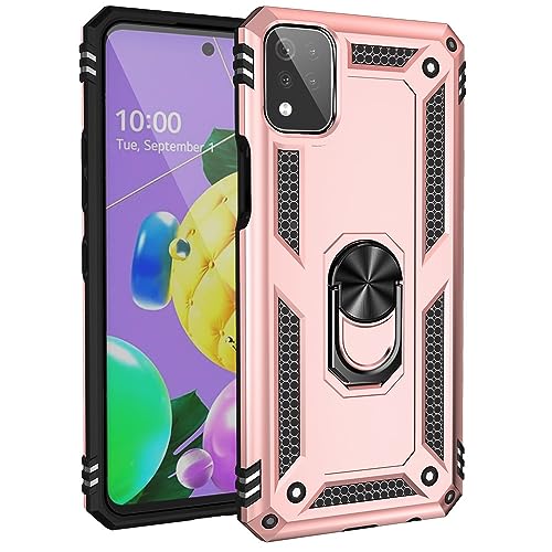 nulala Hülle Kompatibel mit LG K42, Militär Standard Stoßfest Handyhülle Case Hybrid Metall Ring Halter Schutzhülle Handy Hüllen Cover für LG K42 nulala Hülle Kompatibel mit LG K42, Militär Standard Stoßfest Handyhülle Case Hybrid Metall Ring Halter Schutzhülle Handy Hüllen Cover für LG K42 von nulala