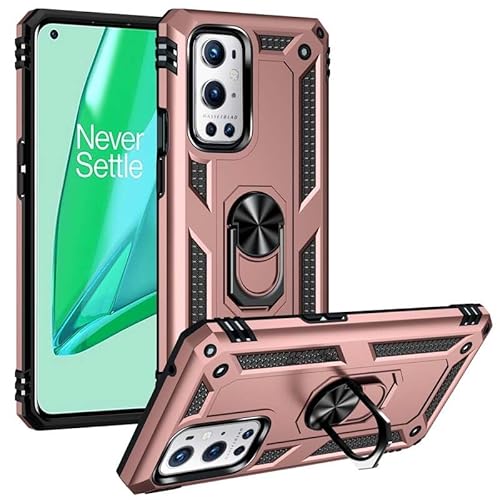 nulala Hülle Kompatibel mit OnePlus 9 Pro, Militär Standard Stoßfest Handyhülle Case Hybrid Metall Ring Halter Schutzhülle Handy Hüllen Cover für OnePlus 9 Pro von nulala