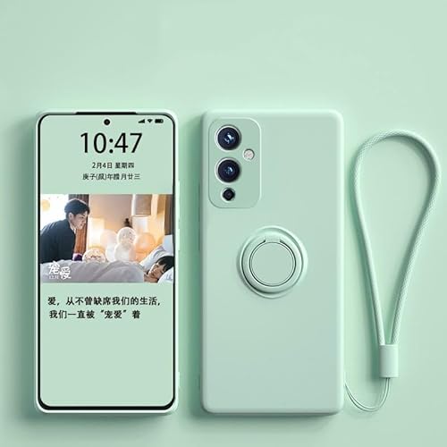 nulala Silikon Hülle Kompatibel mit OnePlus 10 Pro, Halter Ständer Handyhülle mit Band Kette Magnetischen Autohalterungen Stoßfestes Flüssiges Silikon TPU Schutzhülle für OnePlus 10 Pro von nulala