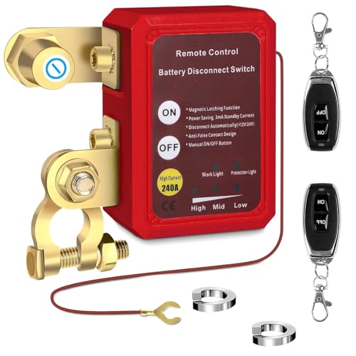 Drahtlose Ferngesteuerter Auto Trennschalter,12V Batterie Trennschalter 240A, Batterie Kill Switch Anti-Diebstahl Automatische Abschaltung Schalter Auto Trennrelais für Auto, RV, ATV, LKW, Boot Drahtlose Ferngesteuerter Auto Trennschalter,12V Batterie Trennschalter 240A, Batterie Kill Switch Anti-Diebstahl Automatische Abschaltung Schalter Auto Trennrelais für Auto, RV, ATV, LKW, Boot von nuluxi