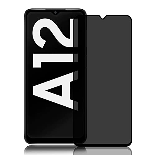 Panzer Folie Privacy kompatibel mit Samsung Galaxy A12 Anti Spy Echt Glas Displayschutzfolie Glas Folie 9H von numerva