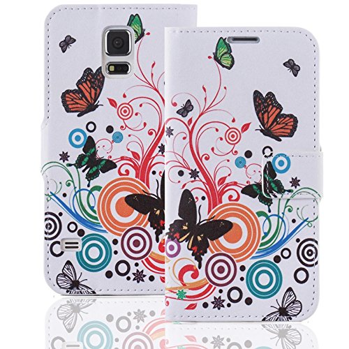 numerva Handyhülle kompatibel mit LG Optimus L7 2 Hülle [Schmetterling Muster] Case LG Optimus L7 II Handytasche von numerva