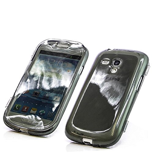 numerva Samsung Galaxy S3 Mini Hülle, Schutzhülle [TPU Handyhülle, Full-Body Flip Silikon] Ultra Slim Cover für Samsung Galaxy S3 Mini Case Bumper [Schwarz] von numerva