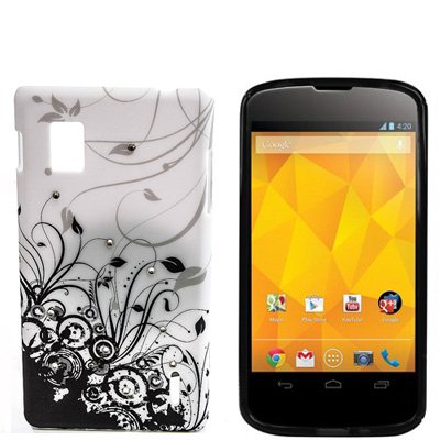 numerva kompatibel mit LG Nexus 4 Hülle Motiv Case LG Nexus 4 Schutzhülle Strass QJC-262 von numerva