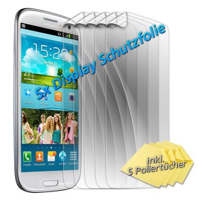 numia [5er Pack] Displayschutzfolie kompatibel mit Samsung Galaxy S3 Mini Folie Galaxy S3 Mini Schutzfolie Klar von numia