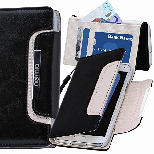 numia LG Optimus L7 Hülle, Handyhülle Handy Schutzhülle [Book-Style Handytasche mit Standfunktion und Kartenfach] Pu Leder Tasche für LG Optimus L7 Case Cover [Schwarz-Weiss] von numia