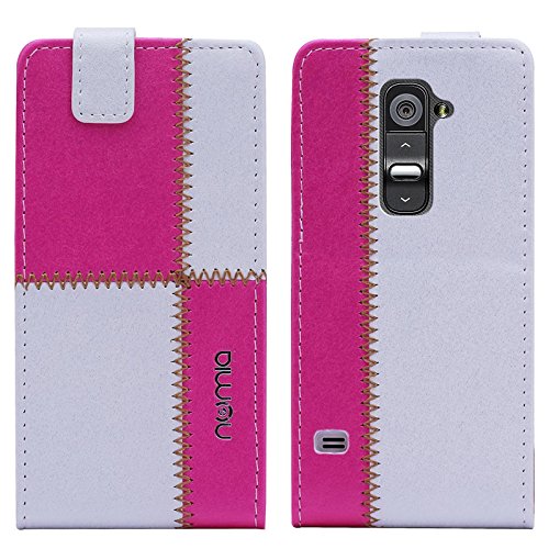 numia Motorola Moto X Hülle, Handyhülle Handy Schutzhülle [Handytasche mit Standfunktion und Kartenfach] Pu Leder Tasche fürMotorola Moto X (XT1052) Case Cover [Weiss-Pink] von numia