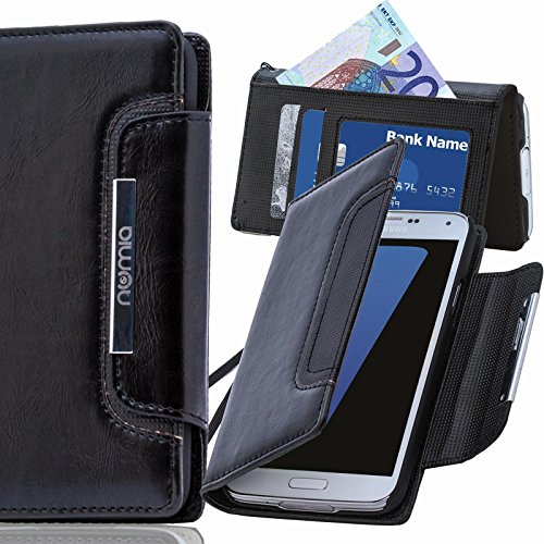 numia Samsung Galaxy Ace 3 Hülle, Handyhülle Handy Schutzhülle [Book-Style Handytasche mit Standfunktion und Kartenfach] Pu Leder Tasche für Samsung Galaxy Ace 3 S7270 Case Cover [Schwarz] von numia