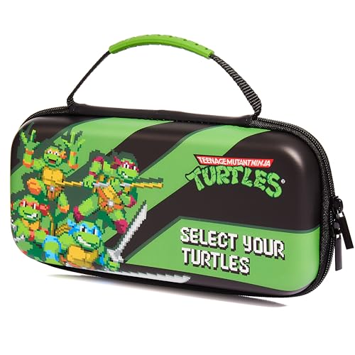 Numskull Offiziell TMNT Hartschale Reisehülle für die Nintendo Switch und das OLED-Modell von 2021 bietet Platz für 10 Spiele und Switch-Zubehör. von numskull