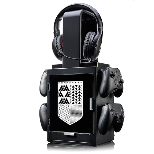 Numskull Offizieller Destiny LED-Licht Gaming-Schrank, Controller-Halter & Headset-Ständer Für PS4/PS5 & Xbox Series XS - Mehrere LED-Beleuchtungseinstellungen - Offizielle Destiny-Merchandise von Numskull