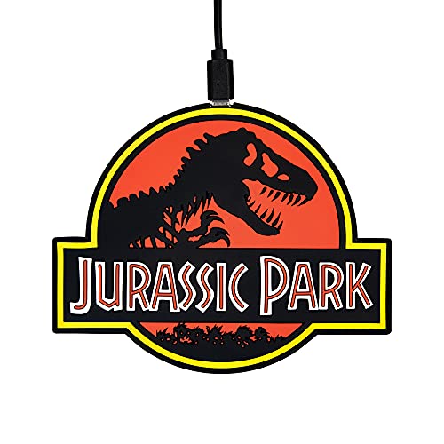 Numskull Offizielles Jurassic Park kabelloses Ladegerät, kompatibel mit Apple iPhone 11/11 Pro, Samsung S21 von numskull