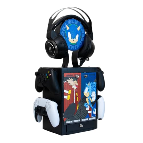 Numskull Offizieller Sonic Gaming Locker, Controller-Halter, Kopfhörerständer für PS5, Xbox Series X|S, Nintendo Switch - Offizielles Sonic Merchandise von numskull