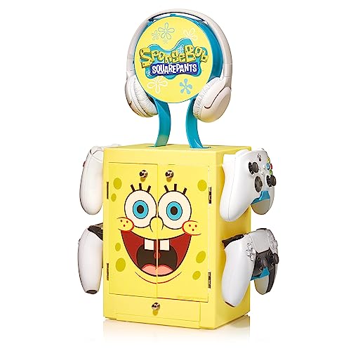 numskull Offizieller Spongebob Squarepants Gaming Locker Controller Halter & Headset Ständer für PS5, Xbox Series X|S und Nintendo Switch von numskull