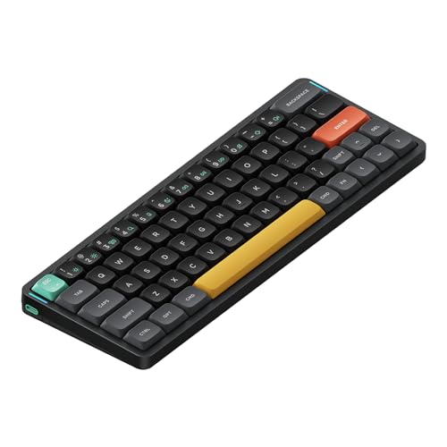 nuphy Air60 V2 Tragbar Mechanische kabellose Mini-Tastatur mit Beleuchtung,Unterstützung QMK/VIA Kompatibel mit Windows/Mac OS/Linux für Bluetooth 5.1/2.4GHz/(USB-C)-Black Gateron Cowberry Switch von nuphy