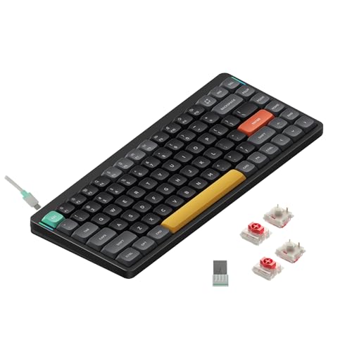 nuphy Air75 V2 Kabellose mechanische Tastatur, 84 Tasten RGB Hot-Swap Tastatur, unterstützt Bluetooth 5.1, 2.4G und kabelgebundener Verbindungc für PC/Laptop/Windows/Mac-Black Gateron Red Switch nuphy Air75 V2 Kabellose mechanische Tastatur, 84 Tasten RGB Hot-Swap Tastatur, unterstützt Bluetooth 5.1, 2.4G und kabelgebundener Verbindungc für PC/Laptop/Windows/Mac-Black Gateron Red Switch von nuphy